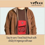 VIAGGI Travel Neck Pouch - Red